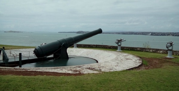 Disappearing gun at North Head