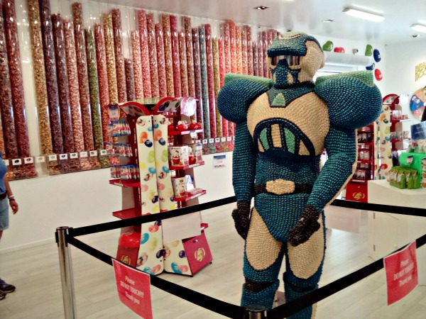 Jelly Bean robot in the Jelly Bean shop