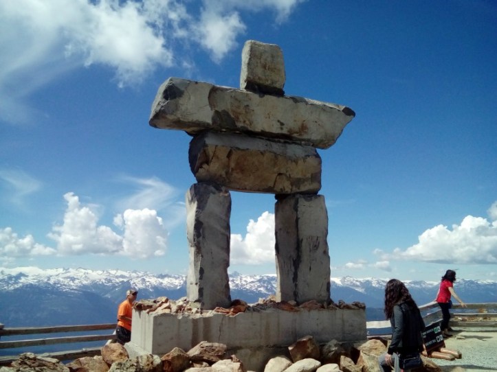 The Innukshuk on the peak of Whistler Mountain
