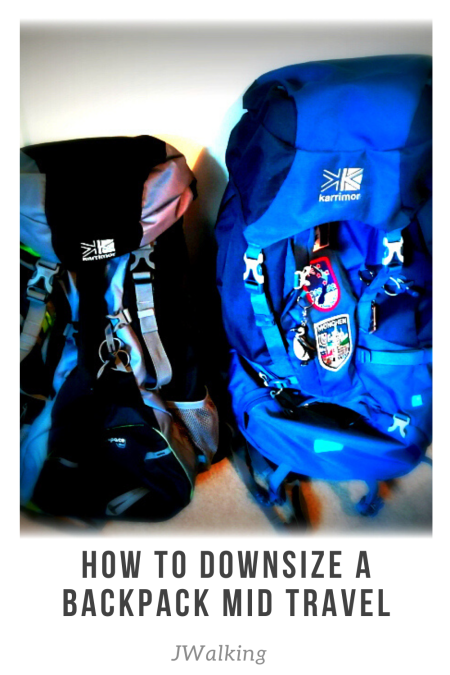How to Downsize a backpack mid travel