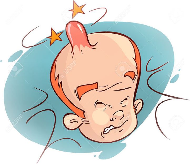 man with lump on his head